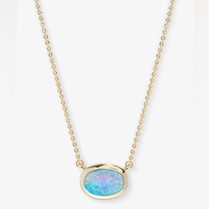 Melinda Maria Gold Necklace with Simulated Opal